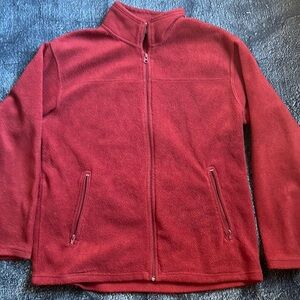 Prospirit mens red full zip fleece jacket szM
